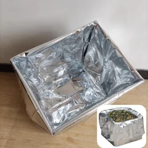 Borsa a Fondo Quadrato in Alluminio Alimentare Impermeabile per Caffè, Frutta Secca, Biancheria, Ombrello, Sottovuoto per Conservazione Fresca