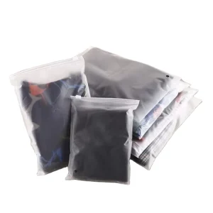 Sac en polyéthylène avec zip et glissière, sac d'emballage pour vêtements personnalisés