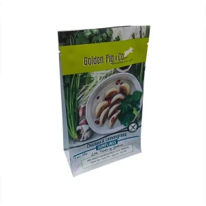 Sacos de Embalagem Plásticos Laminados de Fundo Plano para Alimentos, Sopa de Dumpling, Pouch Retort STPP de Grau Alimentar
