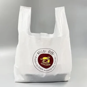 Полиэтиленовый пакет с ручками-майками HDPE/LDPE для продуктов, фруктов, овощей, упаковка для супермаркетов