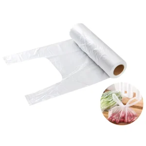 HDPE LDPE शॉपिंग क्लियर पॉली बैग वेस्ट बैग ऑन रोल हाई क्वालिटी टी-शर्ट प्लास्टिक बैग सुपरमार्केट के लिए