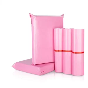 Saco de Envio Adesivo Rosa 35x52cm para Vestuário, Anti-Rasgo, Embalagem Plástica