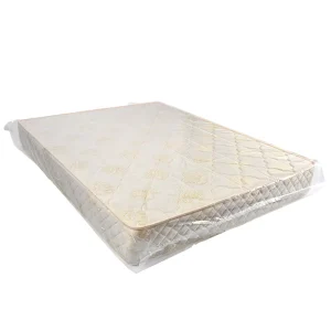 Bolsa de cubierta de colchón con fuelle lateral de LDPE, sellado térmico, impresión serigráfica, a prueba de humedad, embalaje desechable para ropa de cama