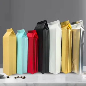 Lebei Embalagem 200g 250g Saco de Embalagem Alimentar em Plástico Kraft Colorido com Fundo Lateral para Café com Válvula