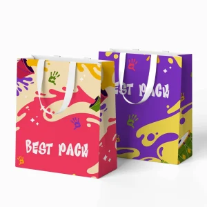Personalisierte Geschenkverpackung mit bedrucktem Logo, maßgeschneiderte Papiertüten