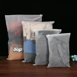 Sac en plastique à zip refermable, faible MOQ, pour T-shirt, vêtements, robe, hoodie, emballage