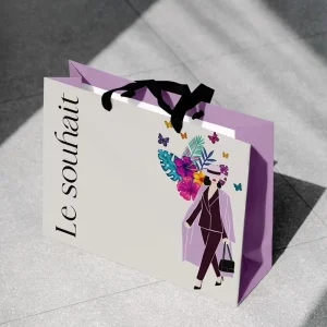 Bolsas de cartón de lujo personalizadas para compras, bolsas de moda para vestidos de mujer, bolsas para velas, diseño único