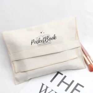 Bolsa de regalo de algodón personalizada con impresión de logotipo, bolsa de polvo de muselina con joyería y cosméticos