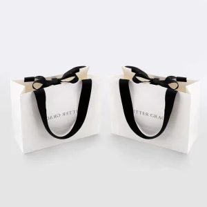 Luxuriöse Kraftpapier-Geschenktüten aus recycelten Materialien, anpassbare Größe, Farbe, Dicke, Band, Kerzenhandwerk