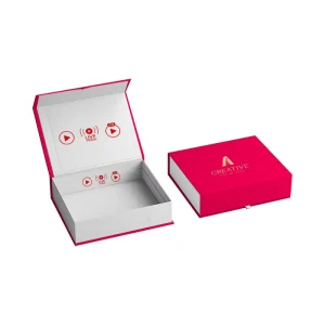 Luxus Starre Papierfaltbox Flach Magnetisch Faltbare Kleidung Schals Brautjungfern Kleid Geschenkverpackung mit Band