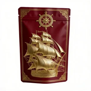 Poche en aluminium mat personnalisée avec impression, sac ziplock étanche
