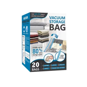 Kit Pro de Mudanza y Almacenamiento con Bomba Eléctrica y Bolsas de Vacío para Ropa y Ropa de Cama 3X Más Rápido Ahorra Cajas y Espacio