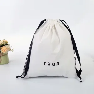 ムスリンコットン巾着袋 シューズ用包装カスタムオーガニックコットンショッピングシューズバッグ