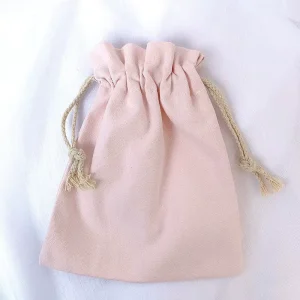 Bolsita de drawstring de algodón natural, bolsa de drawstring mini ecológica para monedas