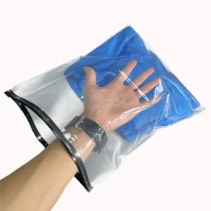 Tas Plastik Transparan dengan Zipper Dapat Disesuaikan untuk Pakaian, Bulu Mutiara, Daur Ulang, Kaos Kaki, Sepatu