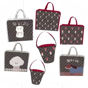 Nova Bolsa Tote Mini Elegante para Crianças com Estampa de Poodle Fofa, Estilo Luxuoso, Bolsa de Mão para Meninas, Presente de Aniversário