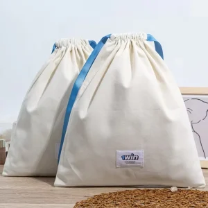 New Fashion Eco friendly Organic Drawstring Bag Recyclable Gift Packaging for Clothing Shoes