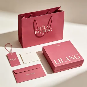 Borsa di Carta Stampata di Lusso Personalizzata con Logo per Mercato degli Affari e Regali con Manici