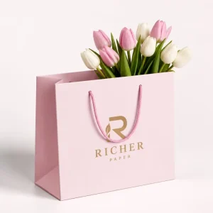 Borsa Regalo Personalizzata Stampata con Logo Borsa di Carta di Lusso per Fiori Produttore di Imballaggi in Cina