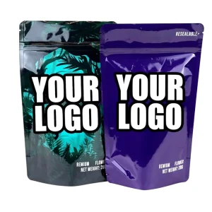 Aangepaste bedrukking voedselveilige herbruikbare zelfstaande zakken met rits zakken met aangepast logo PET+VMPET+PE materiaal voor Halloween kerst cadeauverpakking