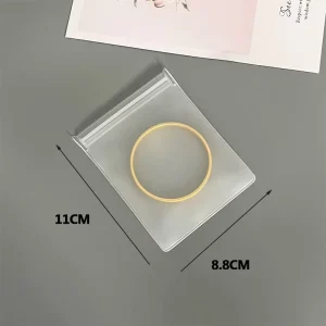 Benutzerdefinierte Logo-Druck feuchtigkeitsdichte matte PVC-Reißverschlusstaschen für Schmuckverpackung, Brillen, Edelsteine, Armbänder, Ohrringe, Halsketten, Ringe