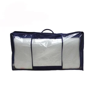 Bolsa de almacenamiento con cierre de cremallera transparente de PVC para mantas, almohadas y edredones
