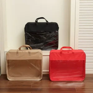 PVC Transparent Zipper Bags Drawstring Closure Security Feature Gravure Printing Reusable Quilt Storage Clothing Packaging