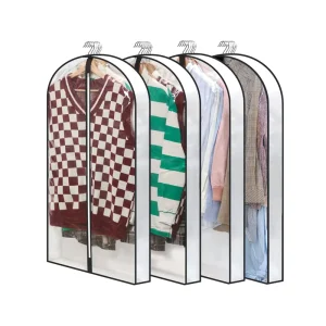 Bọc váy cưới PVC, thoáng khí, chống thấm nước, bao bì quần áo trong suốt, túi đựng quần áo rõ ràng