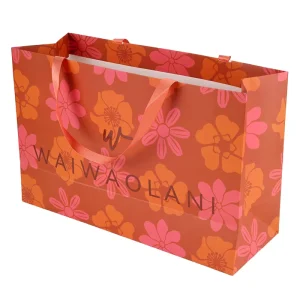 Papel com Marca de Joias, Embalagem Castanha com Alças, Papelão de Luxo para Retalho, Sacos de Compras de Kraft para Vestidos