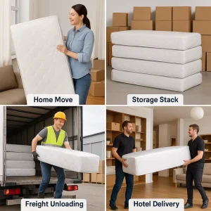 Kunststoff-Matratzenverpackungsbeutel mit Gusset für Umzüge wasserdichter Staubschutzmatratzenverpackungsbeutel
