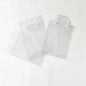 Sac en PVC transparent pour emballage de sous-vêtements avec bouton-pression