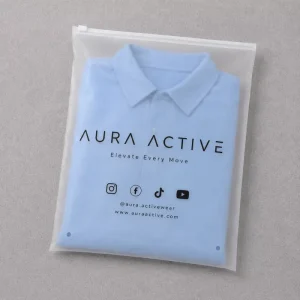 Bedruckte Logo Frosted Bekleidungsverpackungsbeutel mit matter Oberfläche und Logo-Druck für Unterwäsche und Badebekleidung, schnelle Produktion
