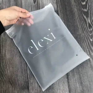 Sac en plastique zippé personnalisé avec logo imprimé pour vêtements