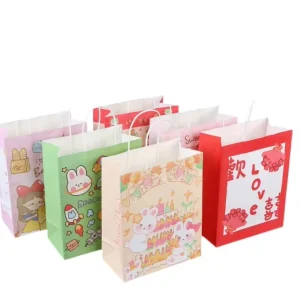 Busta di Carta Stampata con Logo in Materiale Kraft Riciclabile per Abbigliamento, Regali e Imballaggio Cosmetico, Produttore OEM ODM