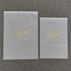Druck Matt Klare Wiederverschließbare Reißverschlussbeutel Verpackung Beutel mit Logo-Druck für Bekleidungsverpackung