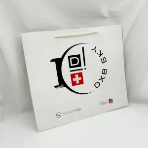 حقيبة ورقية مطبوعة بشعار مخصص قابلة لإعادة التدوير، حقيبة تغليف كرتونية فاخرة مع مقبض