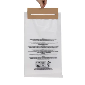 Borse postali in cellophane biodegradabili riciclabili, chiare, per imballaggio, 100% compostabili, sacchetto di plastica Wicket in PLA
