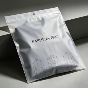 Sacs ziplock transparents réutilisables pour vêtements, emballage plastique avec impressions de vêtements pour marques de boutique