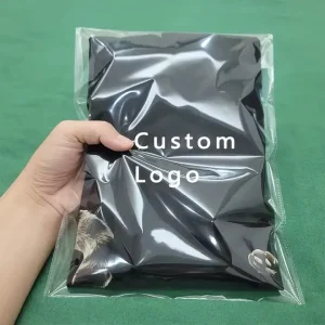 Sacs polybags transparents personnalisés refermables, sacs en plastique clairs pour vêtements