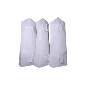 Sacos de Não Tecido Ecológicos Reutilizáveis de 90Gsm com Zíper, Sacos para Vestuário, Sacos de Vestuário Dobráveis com Logotipo