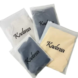 Bolsa de embalaje para vestidos de noche con cierre de cremallera reutilizable y bolsa de ropa con cierre de cremallera