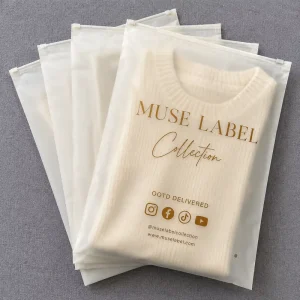 Wiederverwendbare PE Slider-Zipper Ziplock Kleiderbeutel mit feuchtigkeitsbeständiger Folie für Online-Bekleidungsgeschäfte, bereit zur Anpassung