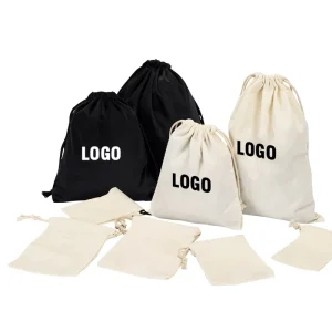 Pouch in cotone canvas vintage riutilizzabile per gioielli, sacchetto per scarpe, coperture antipolvere per regali, acqua