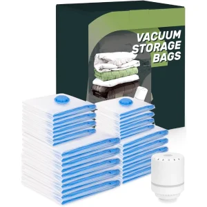 Kantong Penyimpanan Vakum 6-10L Kapasitas Material PA+PE Tahan Air untuk Pakaian, Tempat Tidur, Kamar Mandi, Hemat Ruang