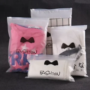 Wiederverwendbare wasserdichte Plastiktasche mit Reißverschluss für Badebekleidung, maßgeschneiderter Druck, T-Shirt, Bikini, Rock, Kleid