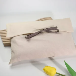 Borsa a forma di busta in tessuto con logo stampato, borsa regalo personalizzata per abbigliamento, borsa in raso per donne