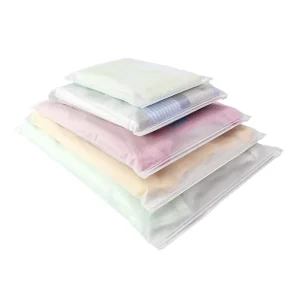 Borsa trasparente in EVA con chiusura a zip, stampa a caldo, materiali riciclati, spessore personalizzato