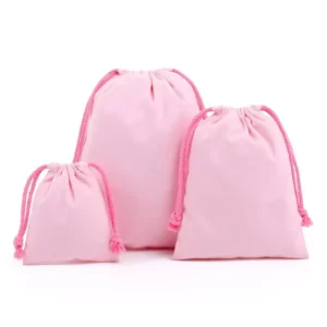 Pequeña bolsa de algodón con cordón, bolsa de tela para empaquetar joyas, bolsa de polvo