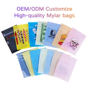บรรจุภัณฑ์กันกลิ่นขนาดเล็กสำหรับถุง Mylar ขนาด 1 กรัม เหมาะสำหรับการจัดเก็บและขายขนม