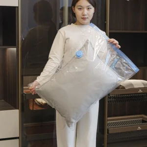 省スペース真空収納バッグ リビングルーム用 密閉圧縮シーラー 衣類 枕 掛け布団 毛布 寝具用